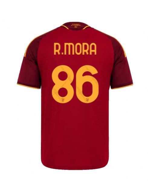 Moški Nogometna dresi replika AS Roma Rodrigo Mora #86 Domači 2026-27 Kratek rokav Moški Nogometna dresi replika AS Roma Rodrigo Mora #86 Domači 2026-27 Kratek rokav